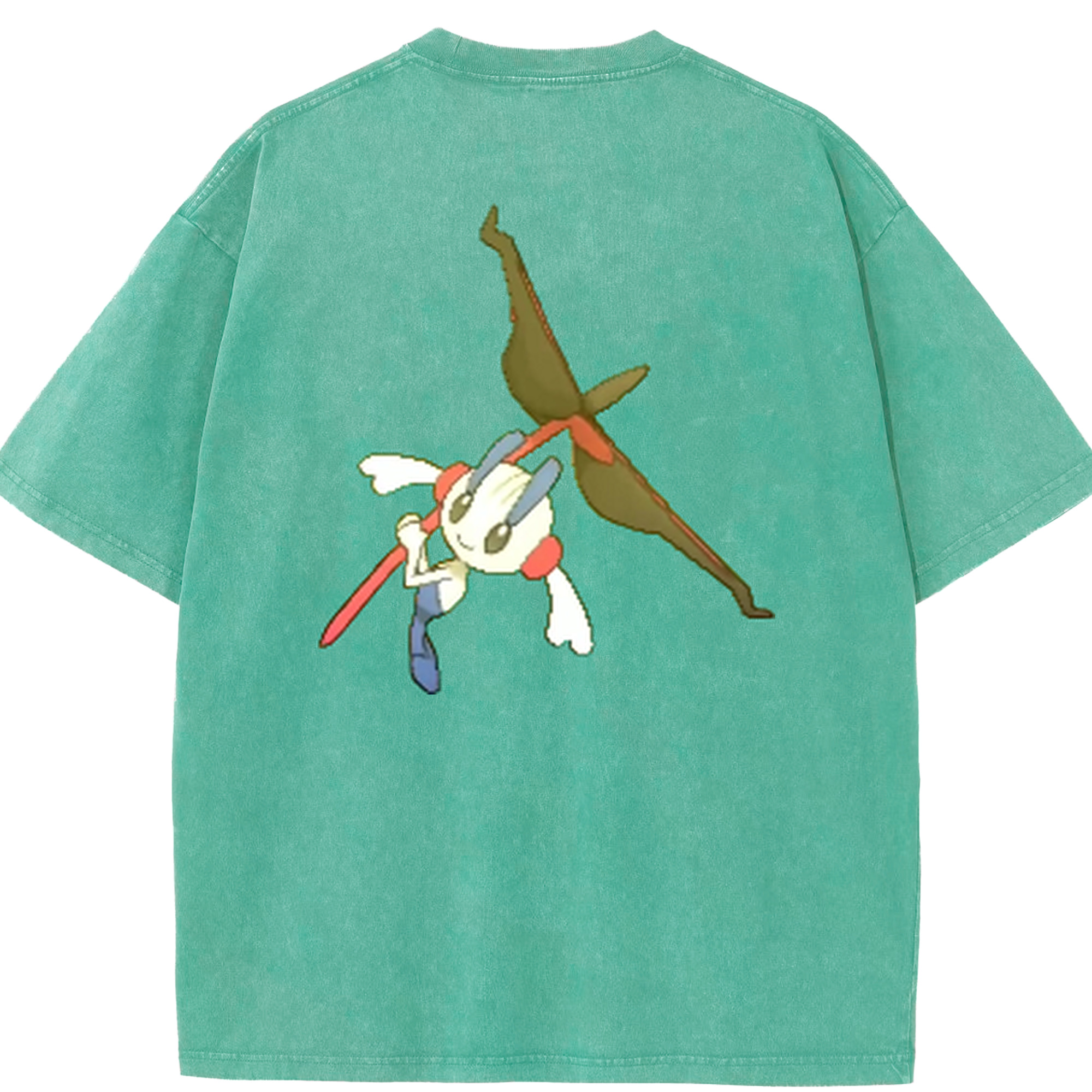 （画像用） ポケットモンスター Pokémon 綿100% ヴィンテージ風 半袖Tシャツ（背面プリント）